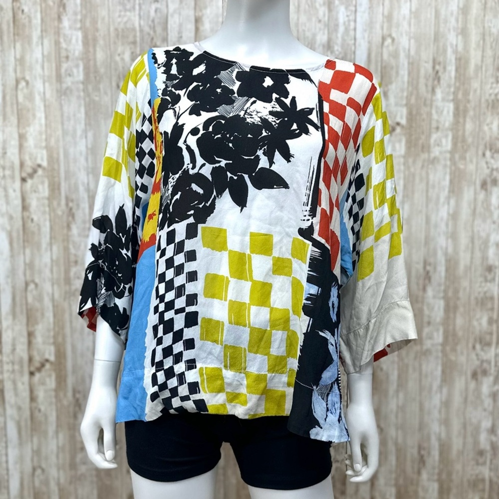 Alembika Mixed Media Blouse [M23] - Picture 3 of 7